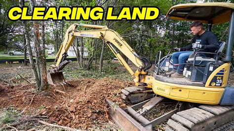 land clearing with mini excavator|land clearing rental equipment.